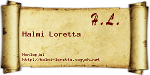 Halmi Loretta névjegykártya